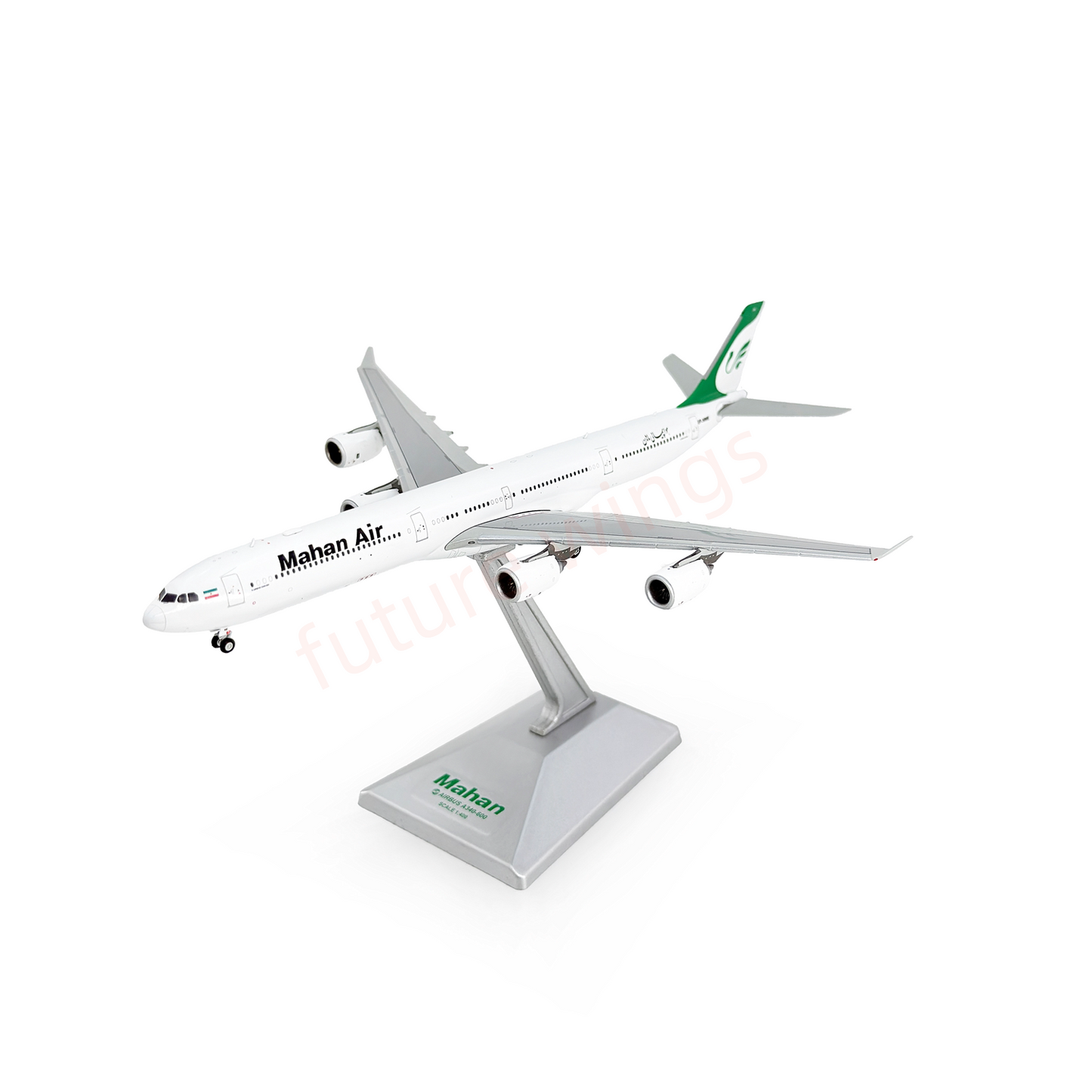 1:400 YY Wings Mahan Air A340-600 EP-MME Aircraft Model+Free Tractor