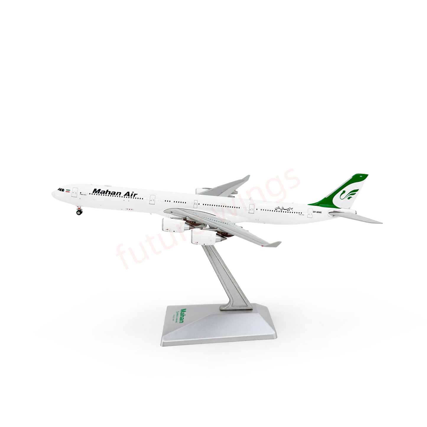 1:400 YY Wings Mahan Air A340-600 EP-MME Aircraft Model+Free Tractor