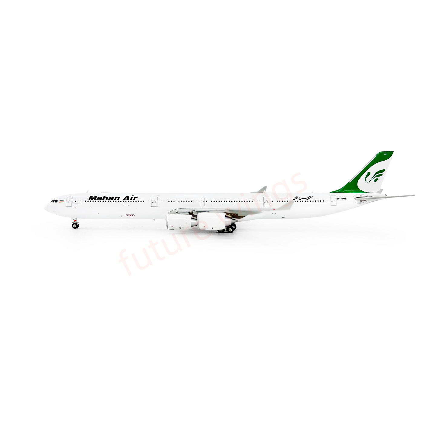 1:400 YY Wings Mahan Air A340-600 EP-MME Aircraft Model+Free Tractor