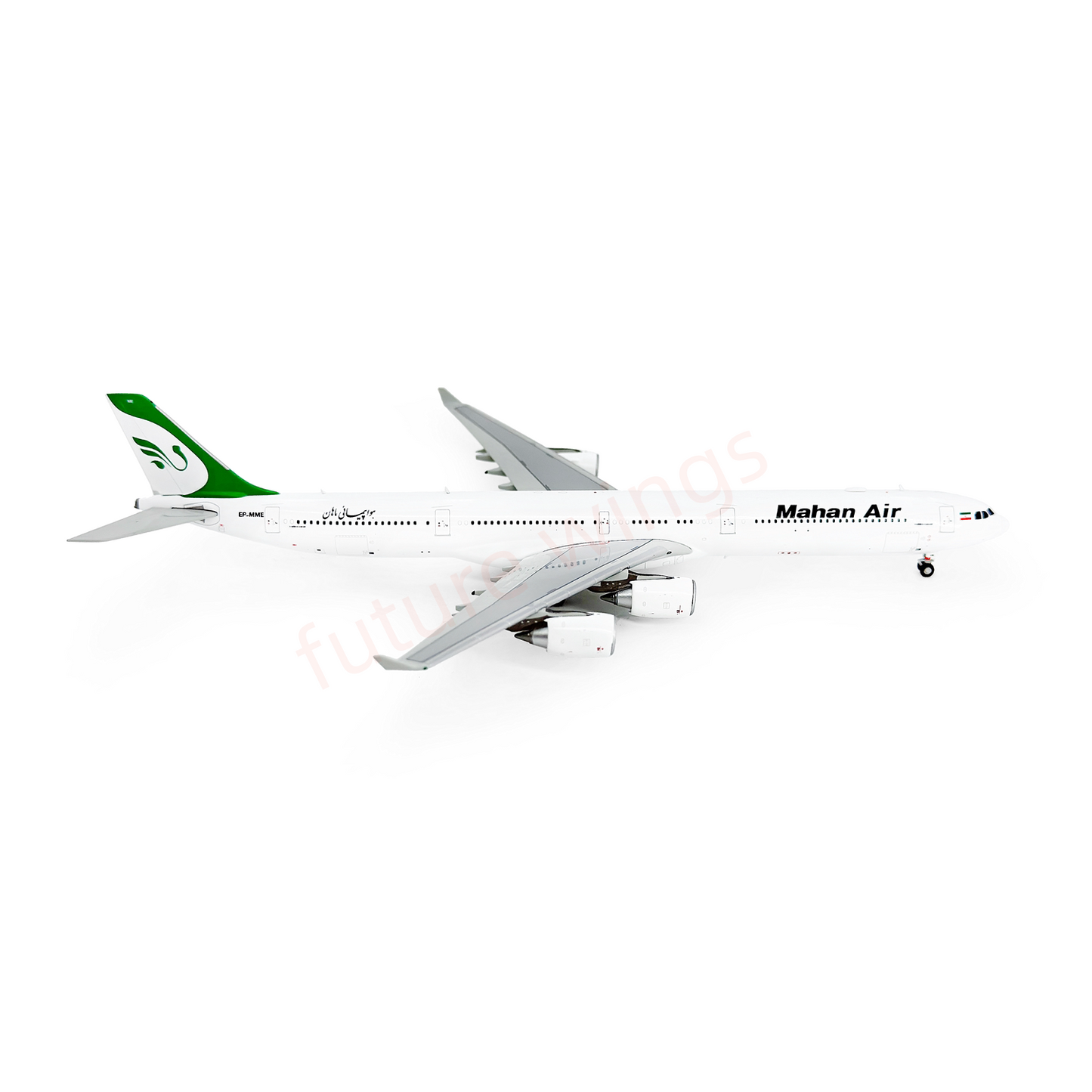 1:400 YY Wings Mahan Air A340-600 EP-MME Aircraft Model+Free Tractor