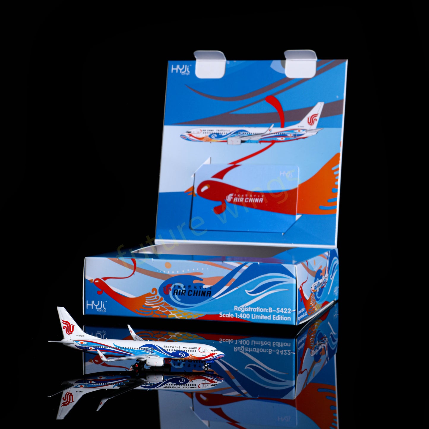 1:400 HYJL Wings Air China B737-800 B-5422 Aircraft Model+Free Tractor