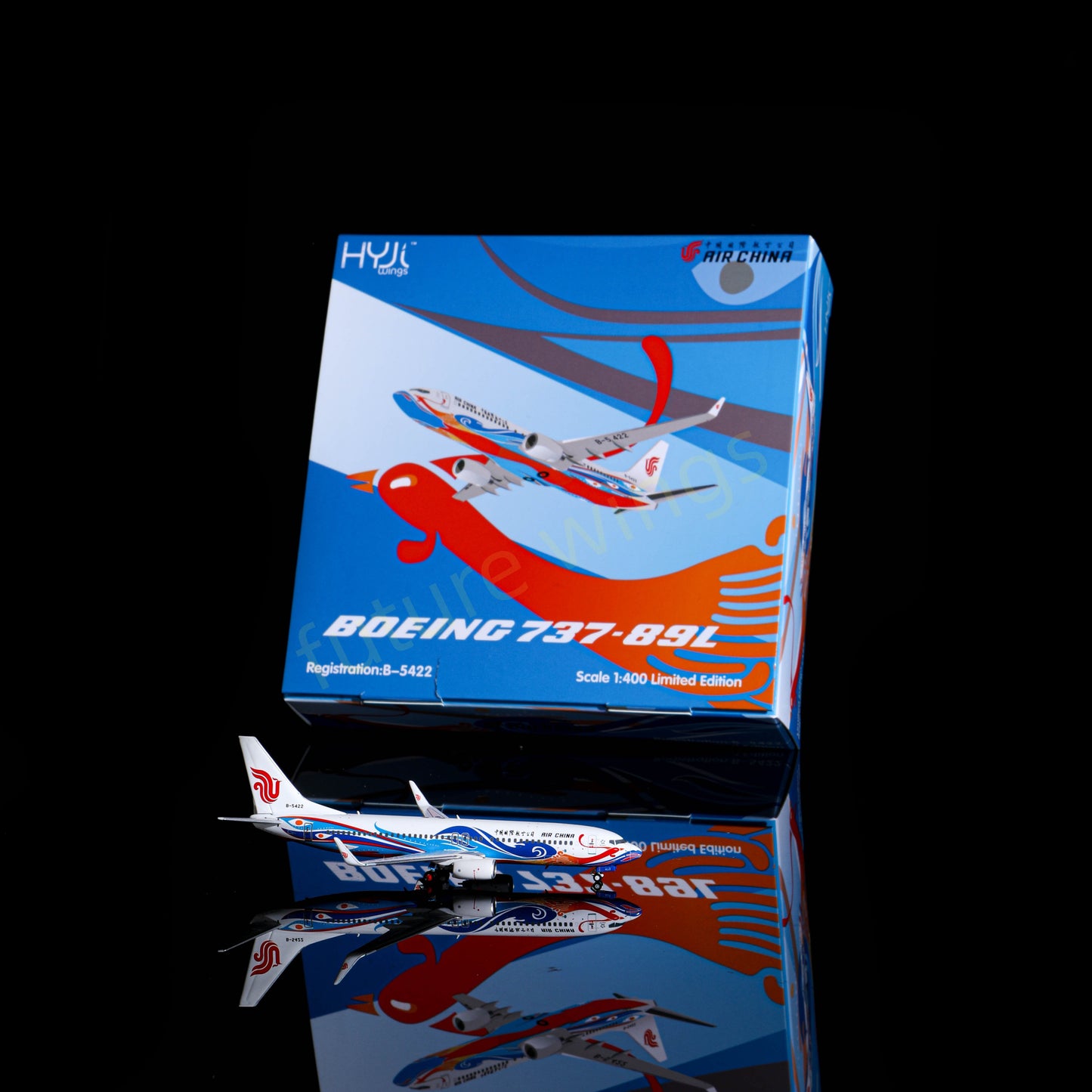 1:400 HYJL Wings Air China B737-800 B-5422 Aircraft Model+Free Tractor