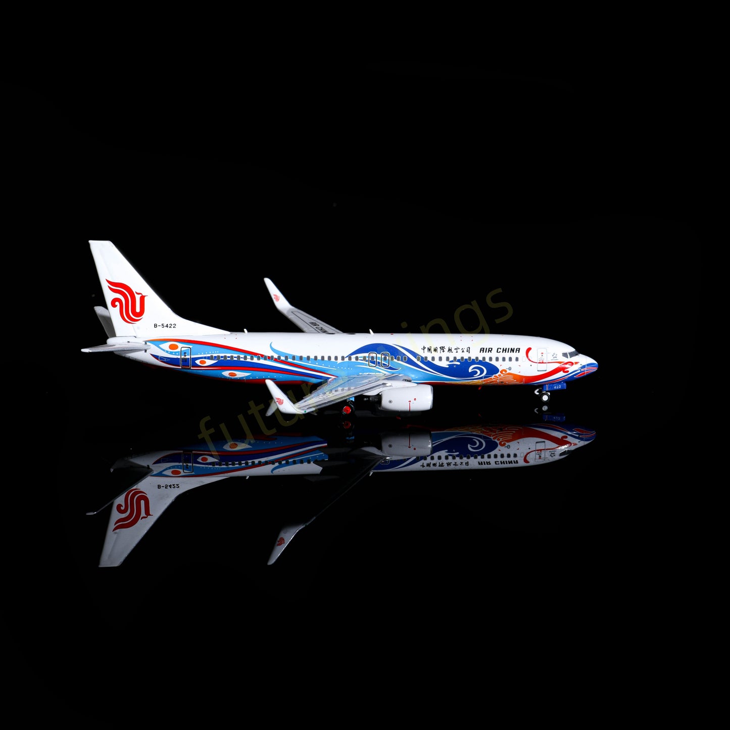 1:400 HYJL Wings Air China B737-800 B-5422 Aircraft Model+Free Tractor