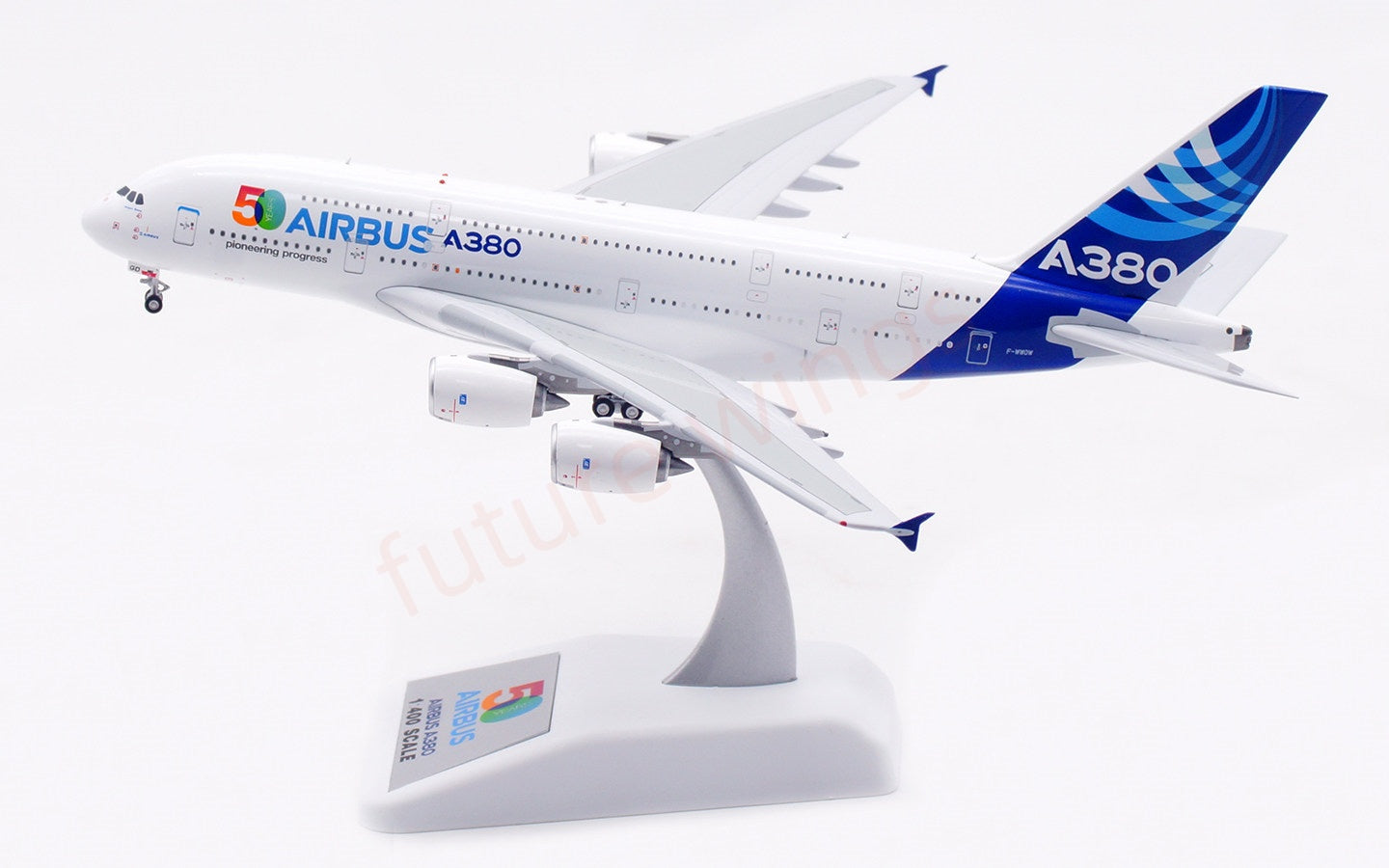 1:400 Aviation400 Airbus A380 F-WWOW "50Years" Aircraft Model Free Tractor+Stand