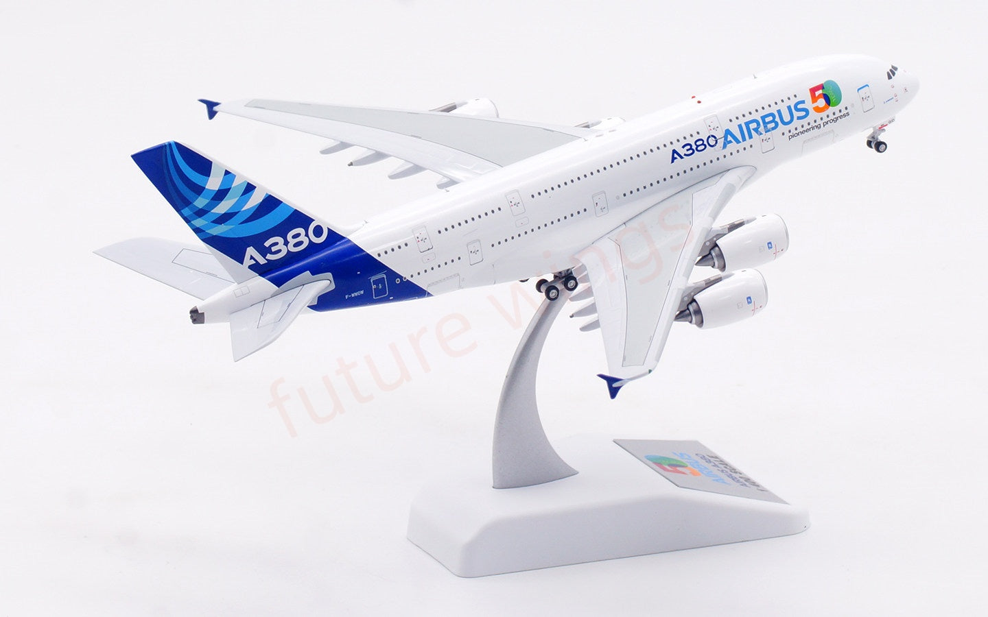 1:400 Aviation400 Airbus A380 F-WWOW "50Years" Aircraft Model Free Tractor+Stand