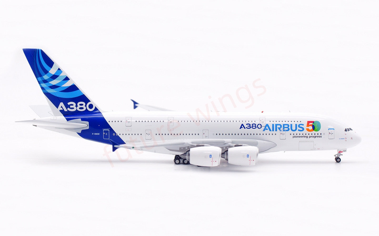 1:400 Aviation400 Airbus A380 F-WWOW "50Years" Aircraft Model Free Tractor+Stand
