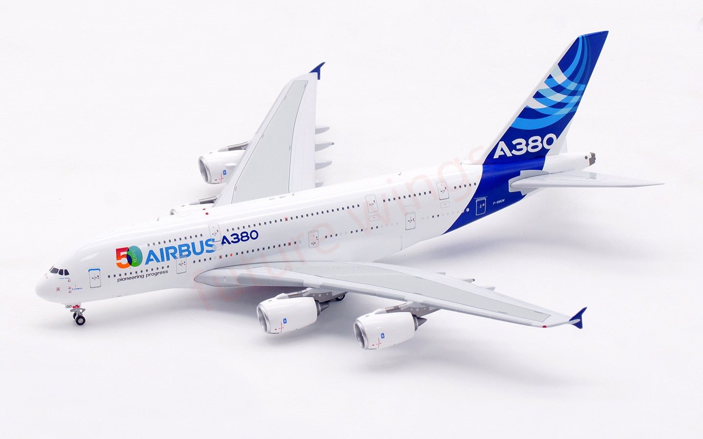 1:400 Aviation400 Airbus A380 F-WWOW "50Years" Aircraft Model Free Tractor+Stand