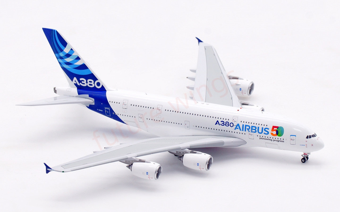 1:400 Aviation400 Airbus A380 F-WWOW "50Years" Aircraft Model Free Tractor+Stand