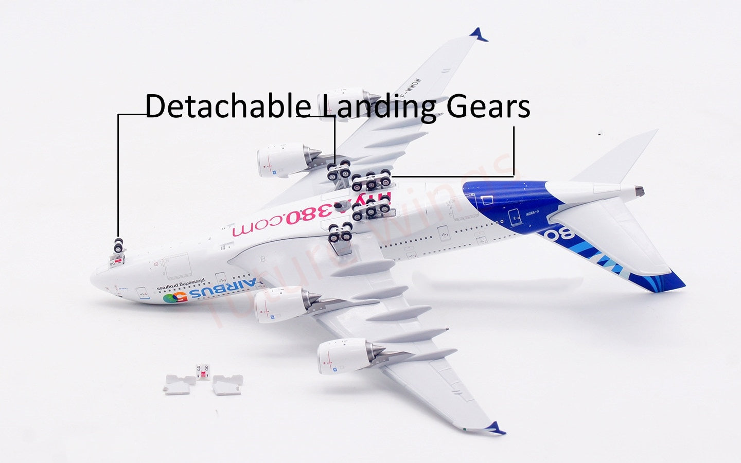 1:400 Aviation400 Airbus A380 F-WWOW "50Years" Aircraft Model Free Tractor+Stand
