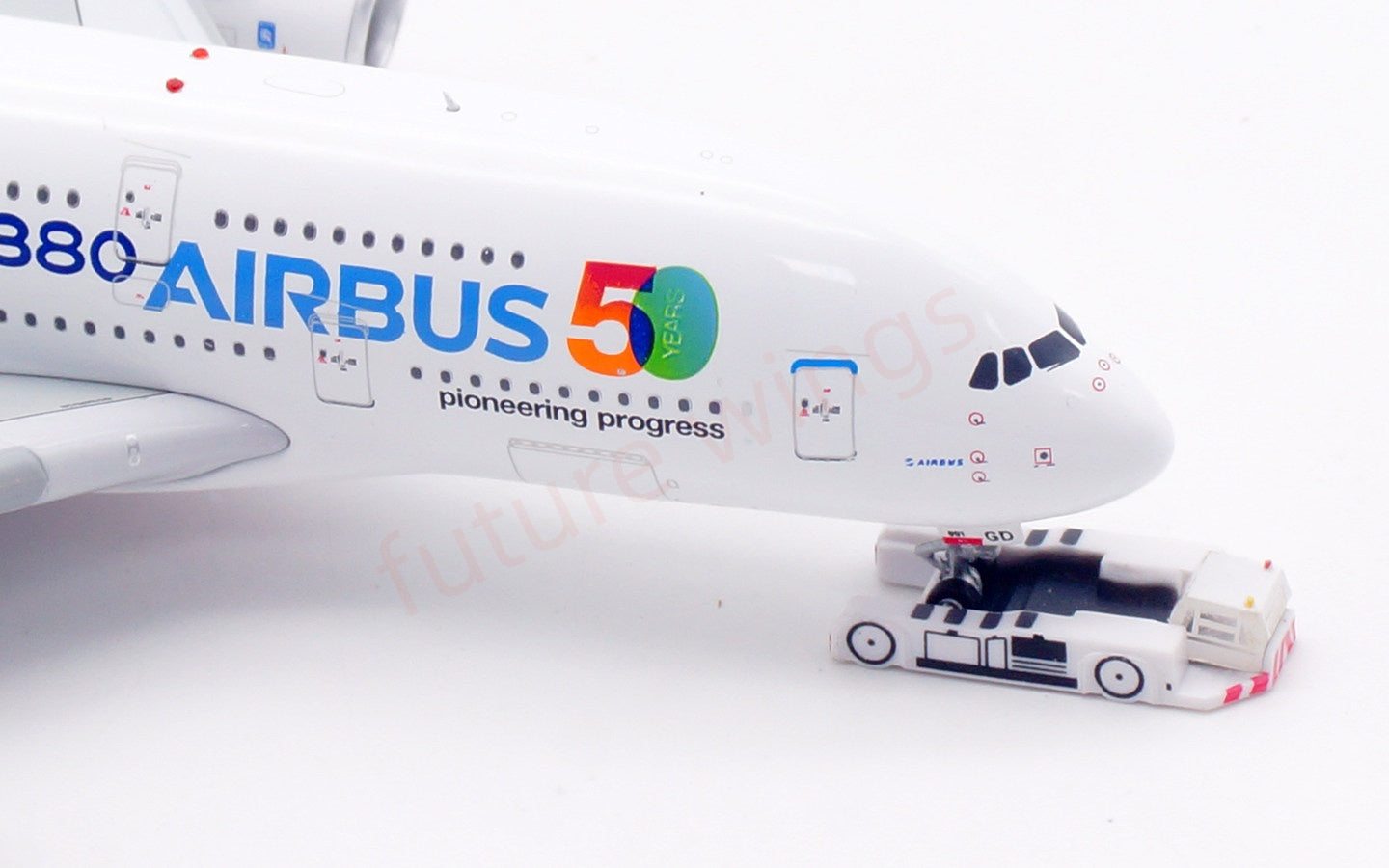 1:400 Aviation400 Airbus A380 F-WWOW "50Years" Aircraft Model Free Tractor+Stand
