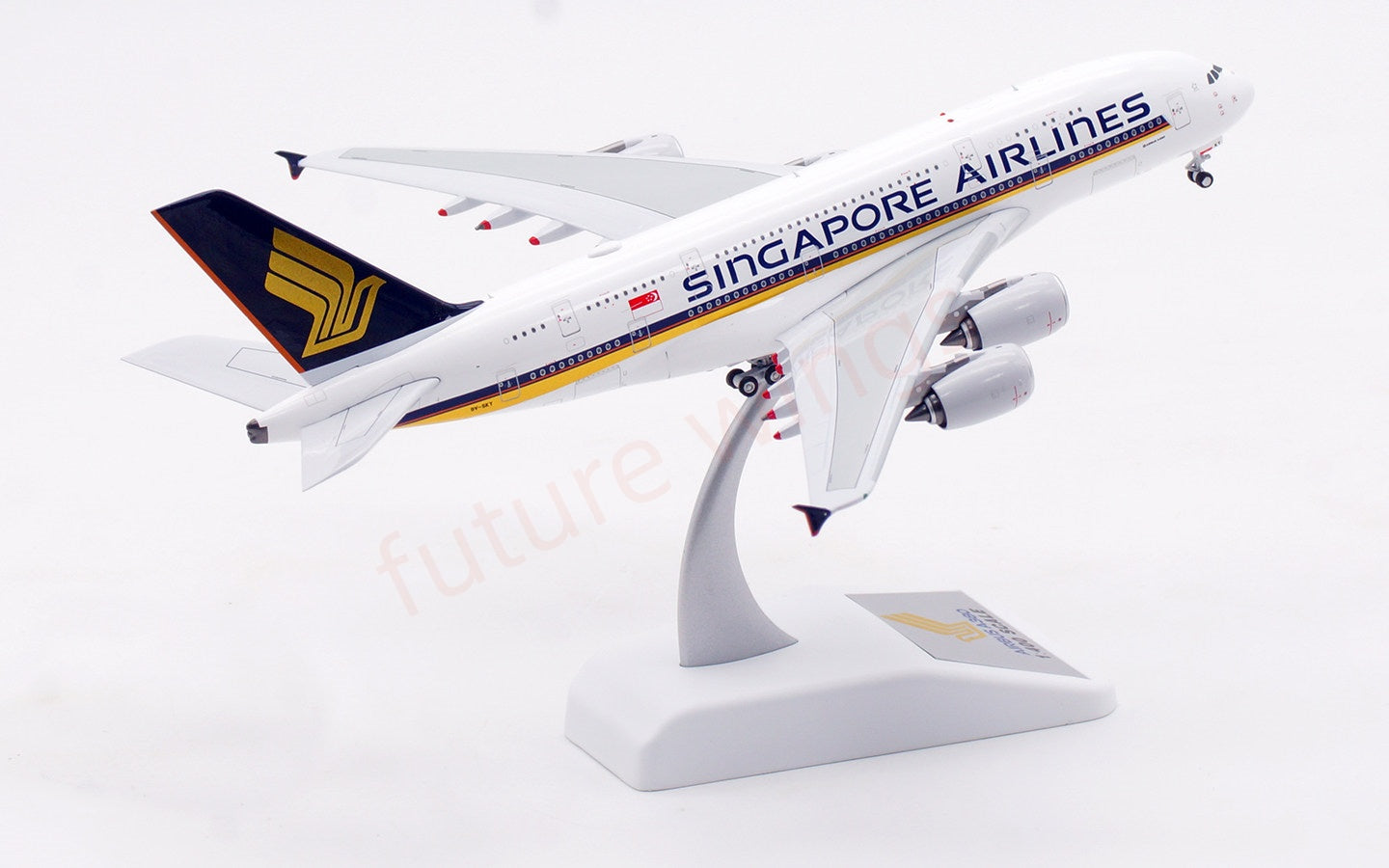 1:400 Aviation400 Singapore Airlines A380 9V-SKY Aircraft Model Free Tractor+Stand