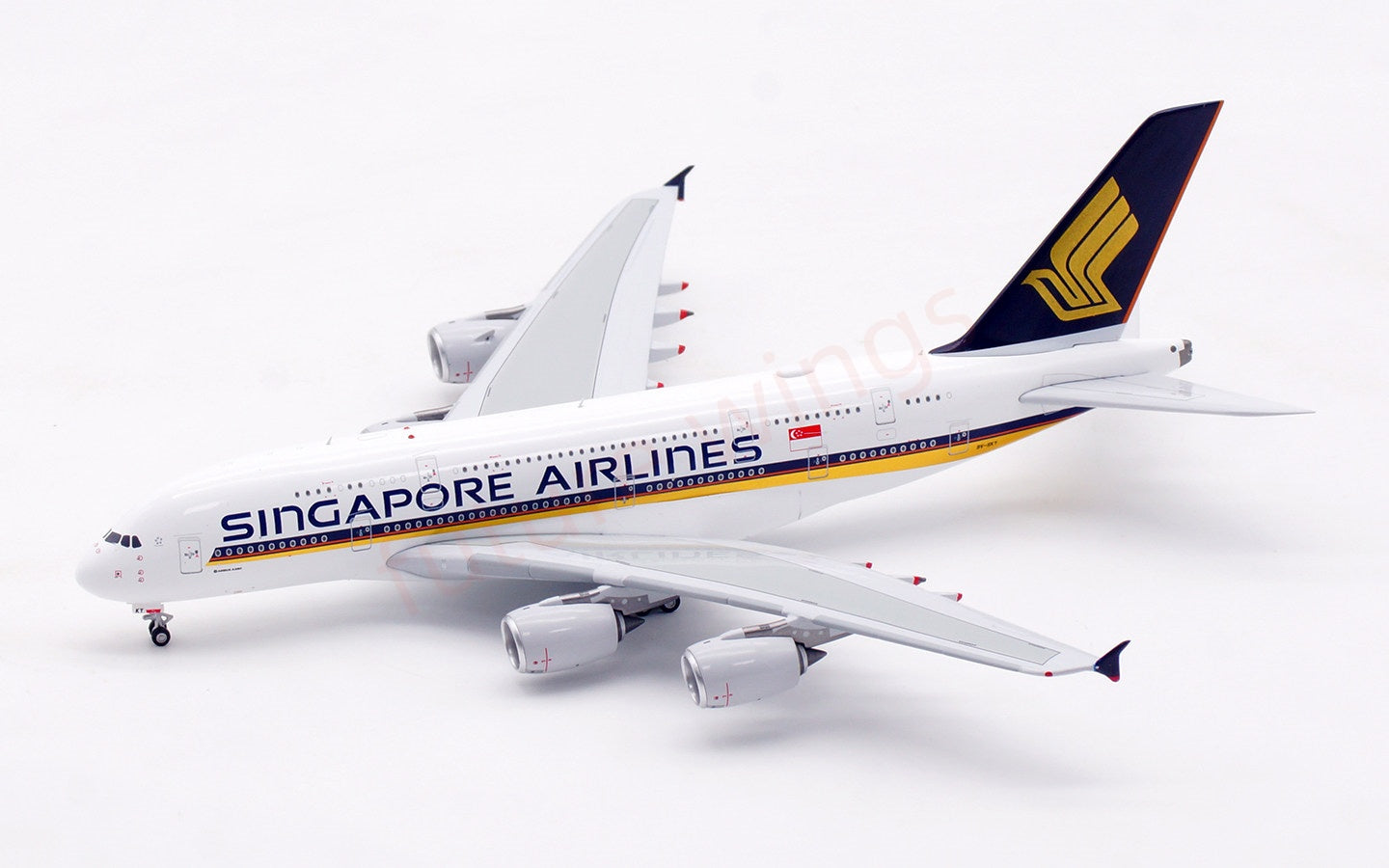 1:400 Aviation400 Singapore Airlines A380 9V-SKY Aircraft Model Free Tractor+Stand