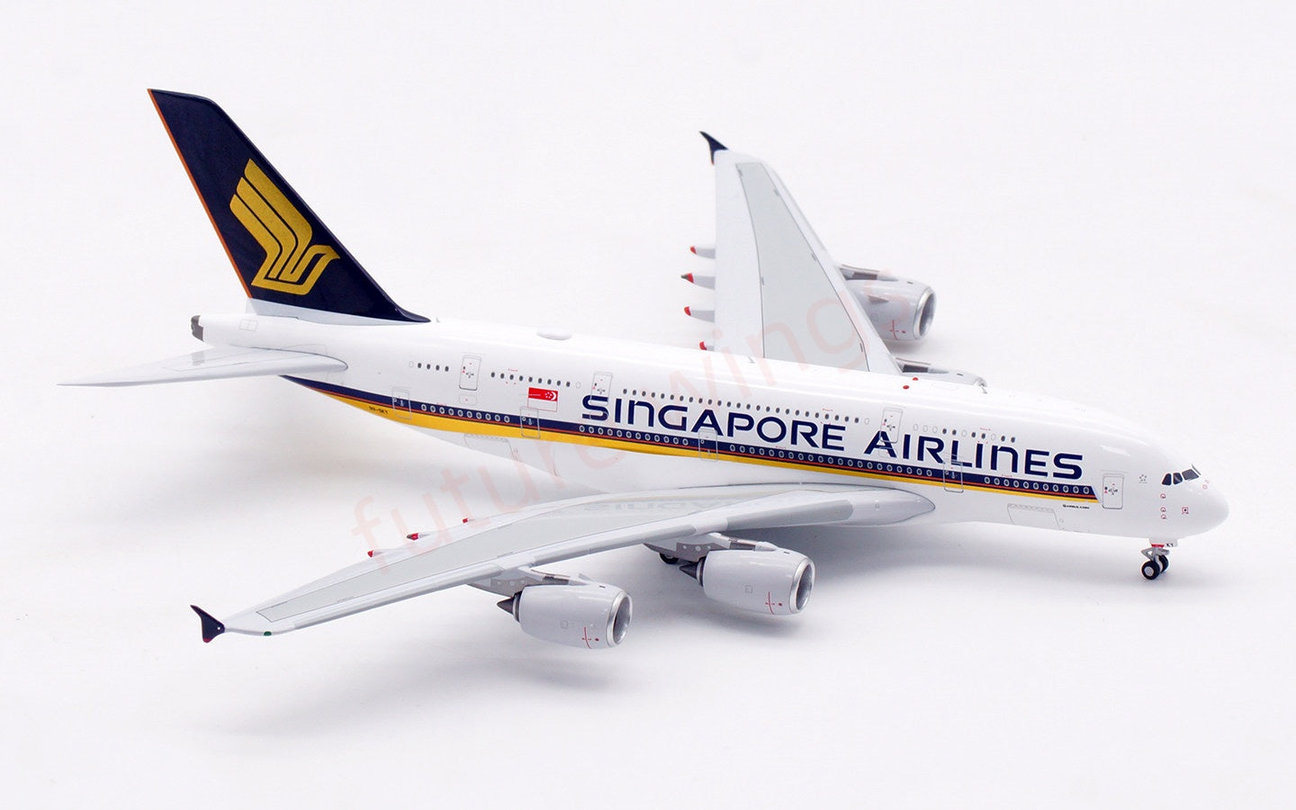 1:400 Aviation400 Singapore Airlines A380 9V-SKY Aircraft Model Free Tractor+Stand
