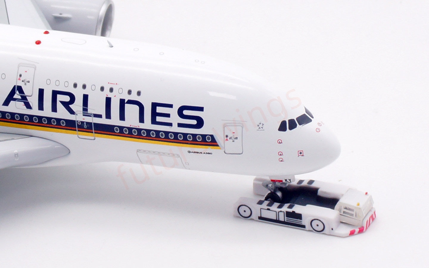 1:400 Aviation400 Singapore Airlines A380 9V-SKY Aircraft Model Free Tractor+Stand