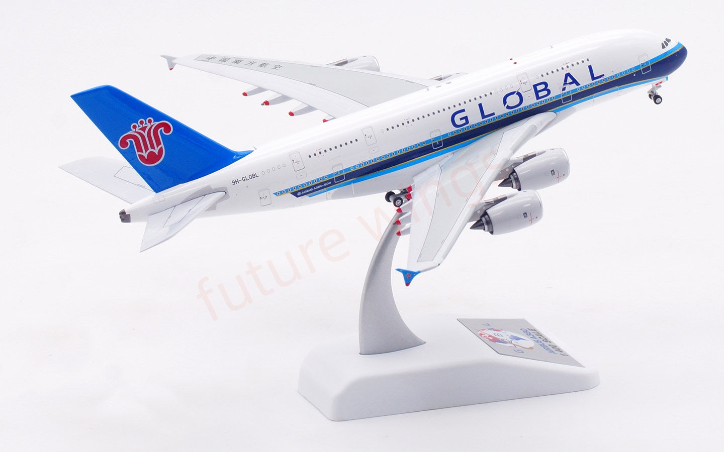 1:400 Aviation400 Global Airlines A380 9H-GLOBL Aircraft Model Free Tractor+Stand