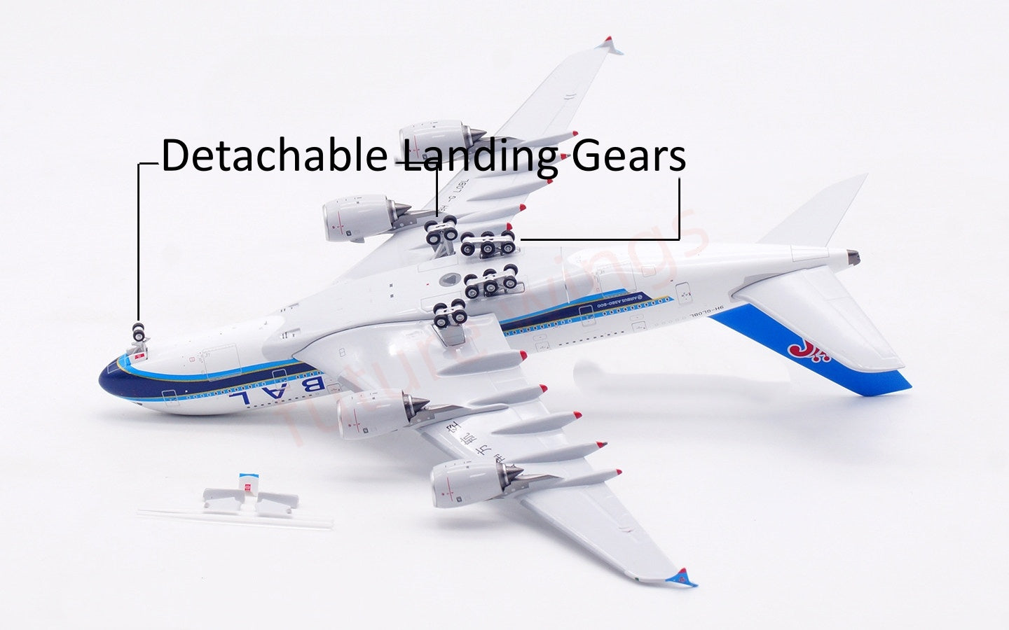 1:400 Aviation400 Global Airlines A380 9H-GLOBL Aircraft Model Free Tractor+Stand