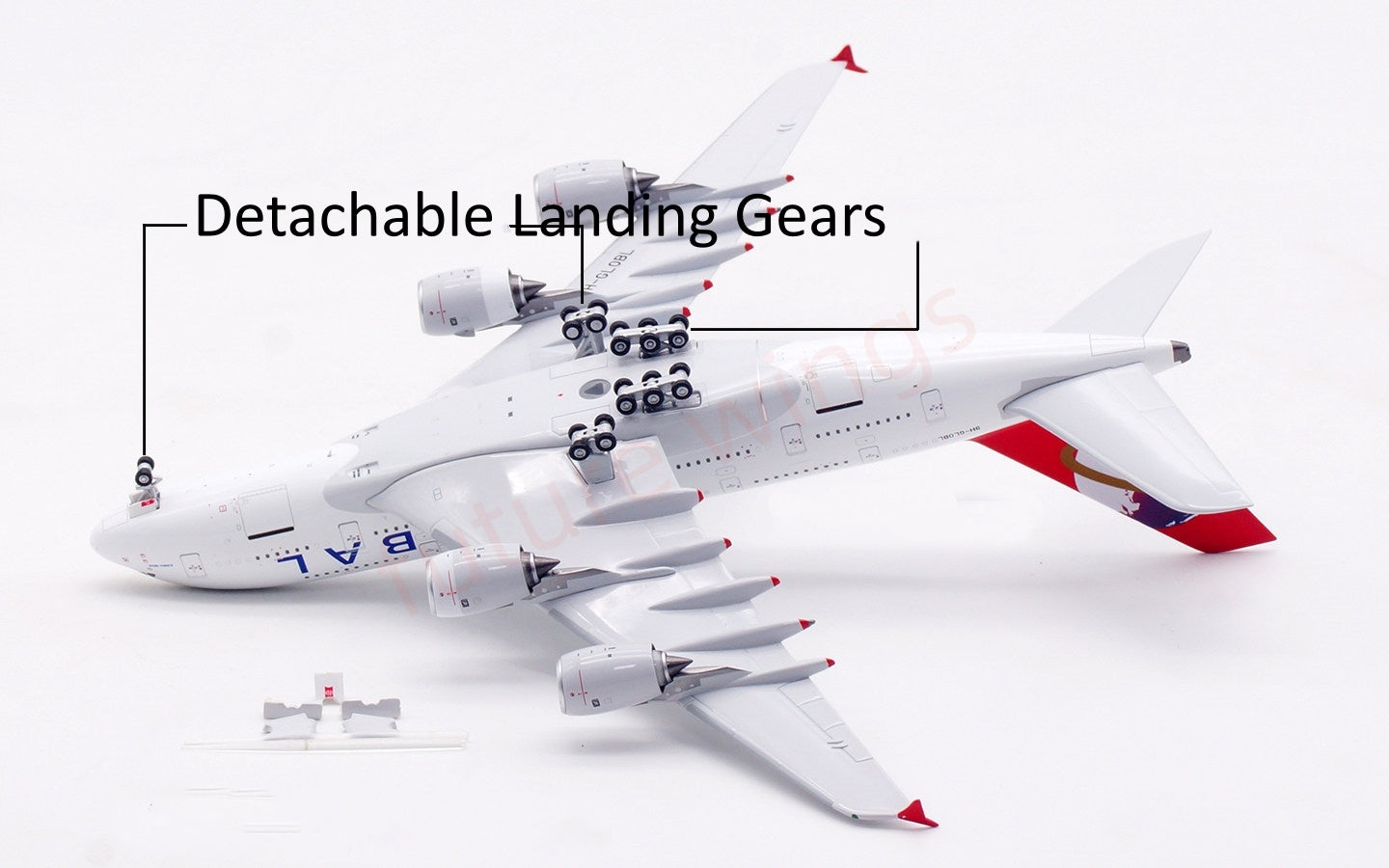1:400 Aviation400 Global Airlines A380 9H-GLOBL Aircraft Model Free Tractor+Stand