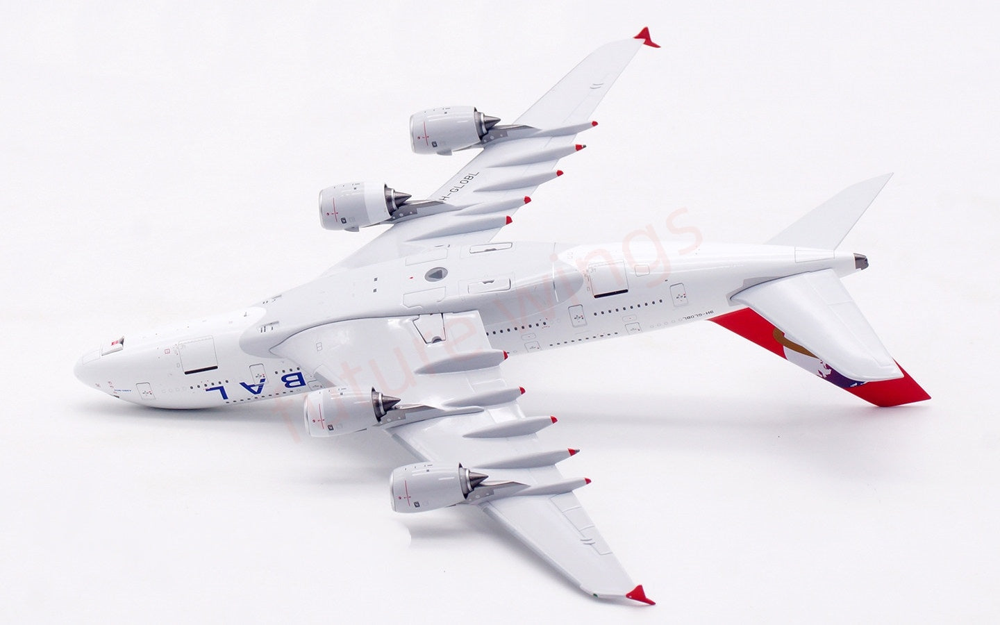 1:400 Aviation400 Global Airlines A380 9H-GLOBL Aircraft Model Free Tractor+Stand