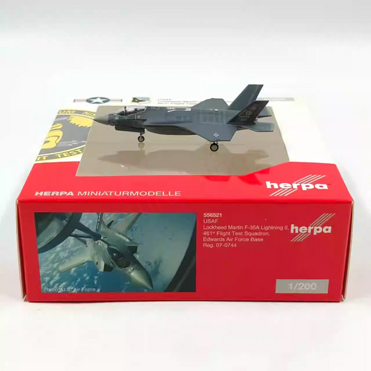 1:400 Herpa Wings 556521 UASF F-35A Lightning II 07-0744 Diecast Airplane Model