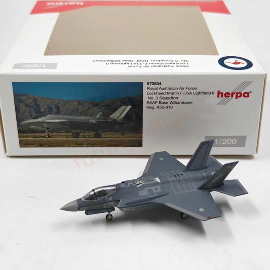 1:400 Herpa Wings 570534 Australian Air Force F-35A Lightning II A35-010 Diecast Airplane Model