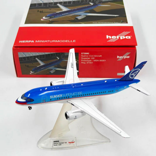 1:200 Herpa Wings 572880 SUKHOI Superjet 100 97001 Diecast Aircraft Model