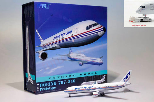 1:400 Patriot Boeing House Color B767-300 N767S Aircraft Model+Free Tractor