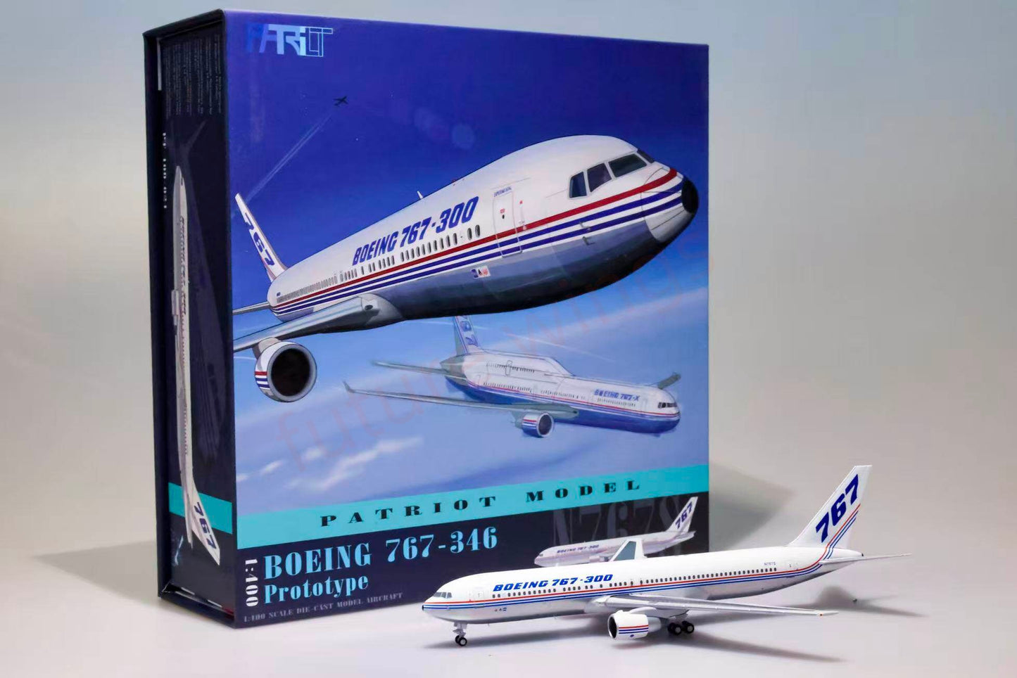 1:400 Patriot Boeing House Color B767-300 N767S Aircraft Model+Free Tractor