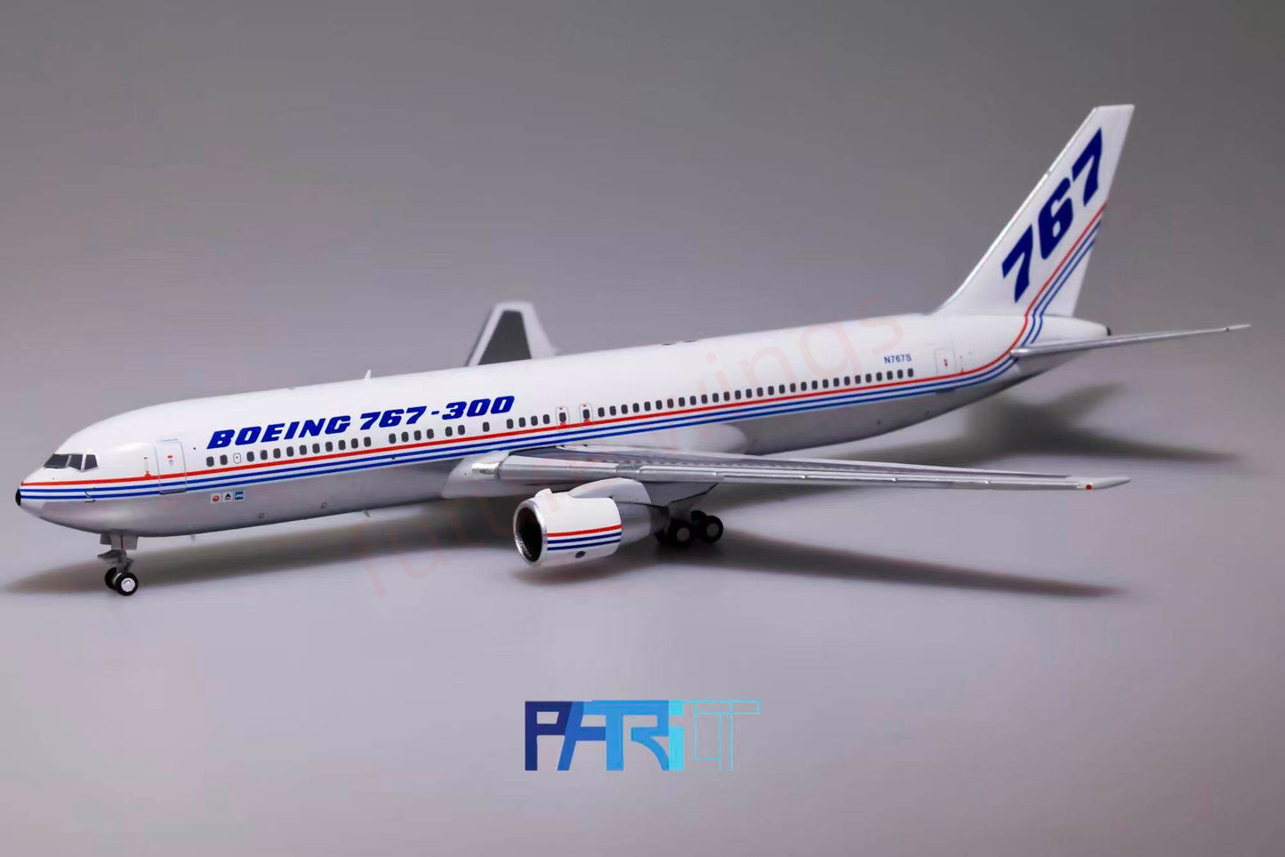 1:400 Patriot Boeing House Color B767-300 N767S Aircraft Model+Free Tractor