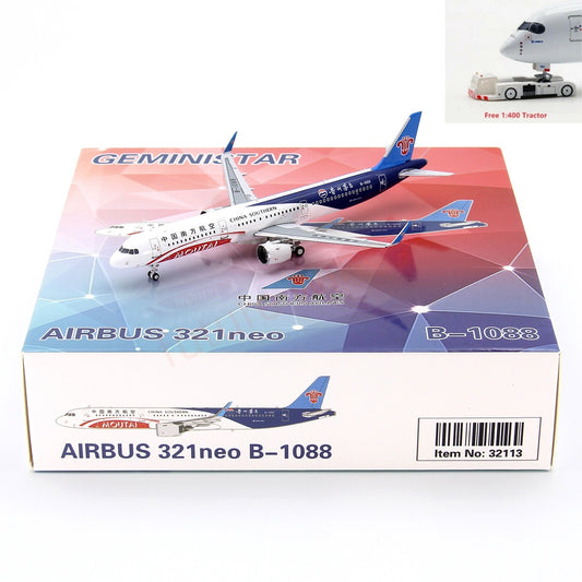 1:400 Geministar China Southern Airlines A321neo B-1088 "MaoTai" Aircraft Model+Free Tractor
