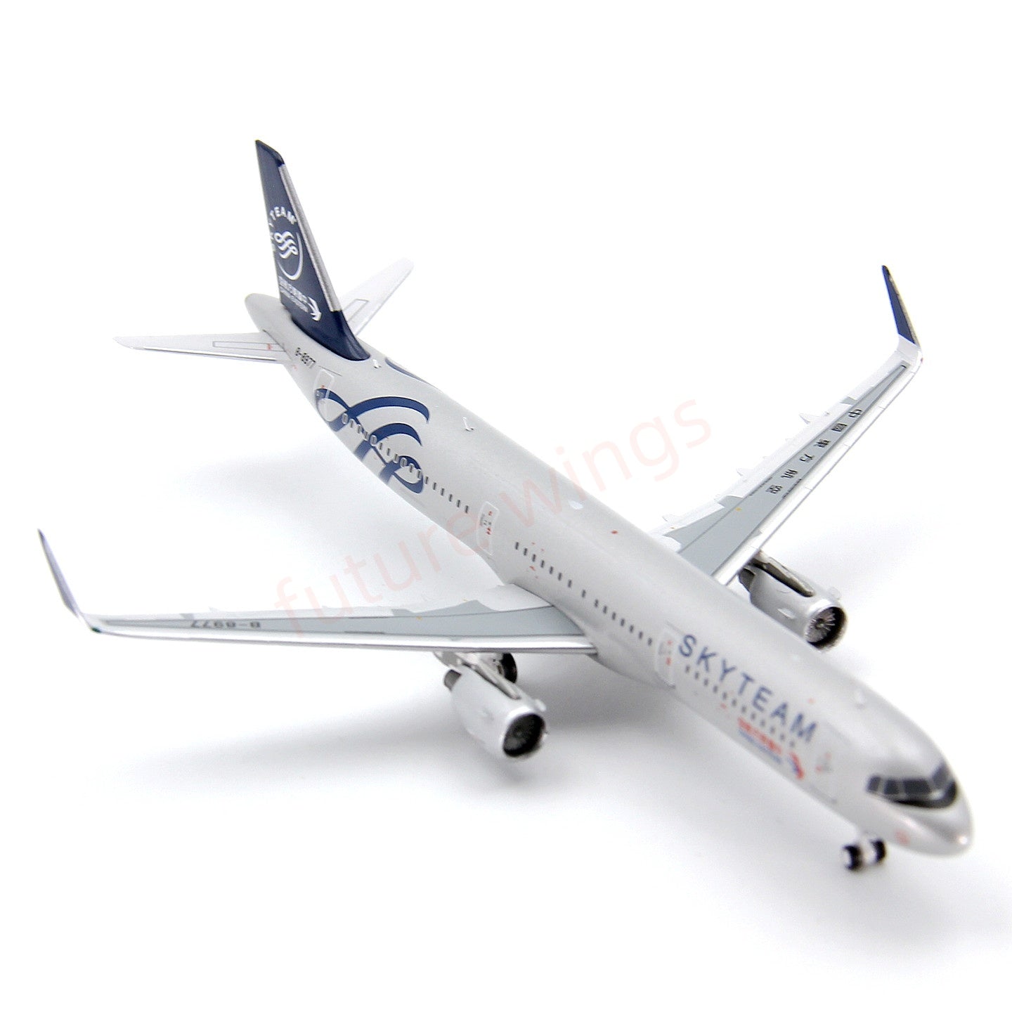 1:400 Geministar China Eastern Airlines A321 B-8977 “SKYTEAM”Aircraft Model+Free Tractor