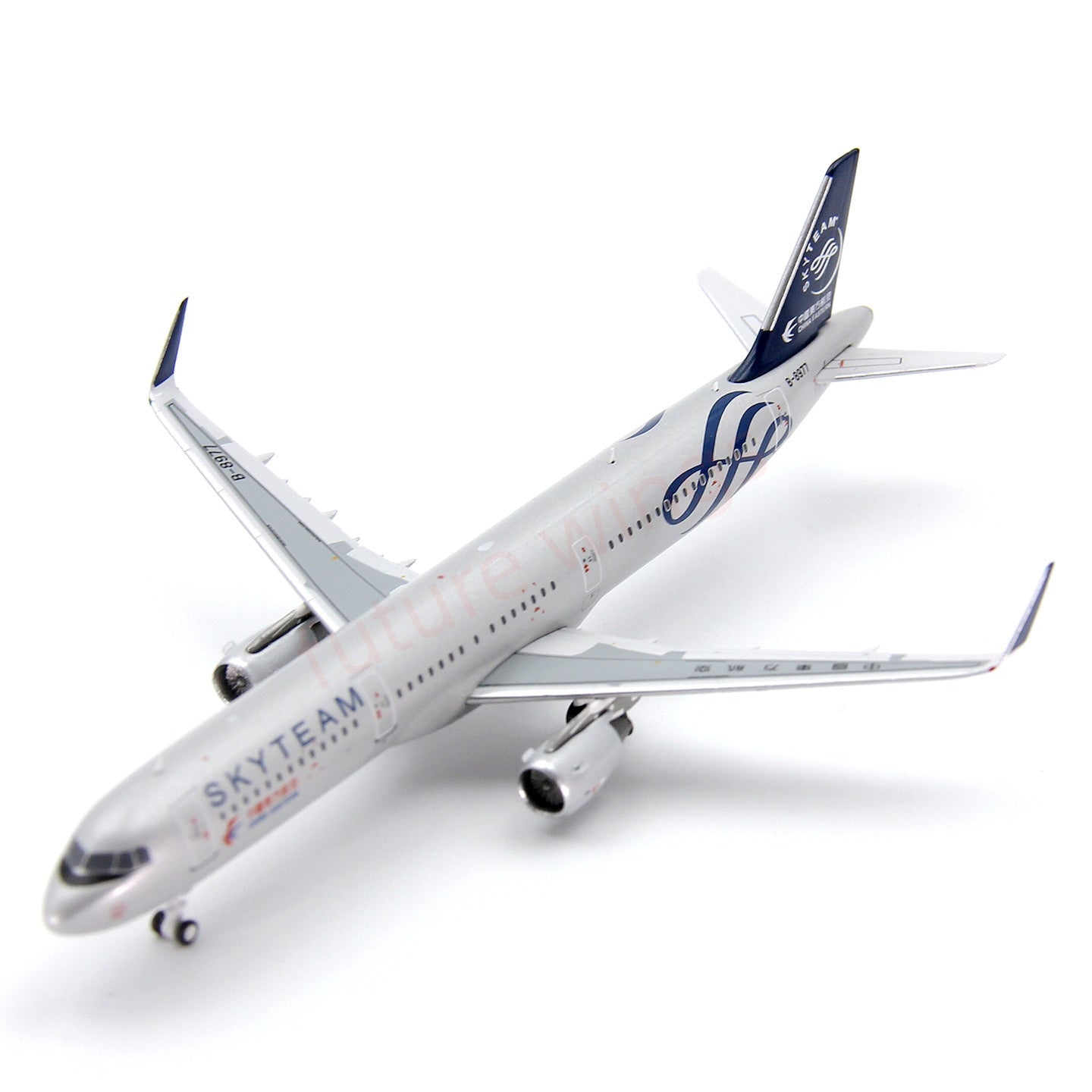 1:400 Geministar China Eastern Airlines A321 B-8977 “SKYTEAM”Aircraft Model+Free Tractor