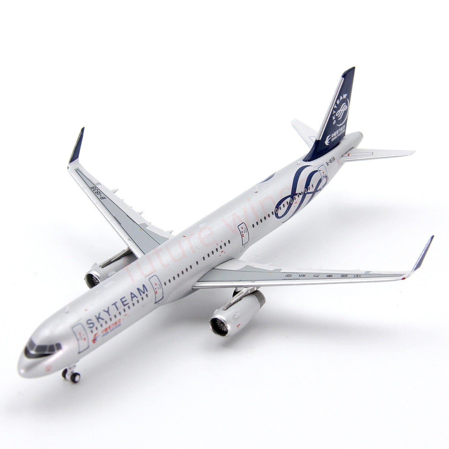 1:400 Geministar China Eastern Airlines A321 B-1838 “SKYTEAM”Aircraft Model+Free Tractor