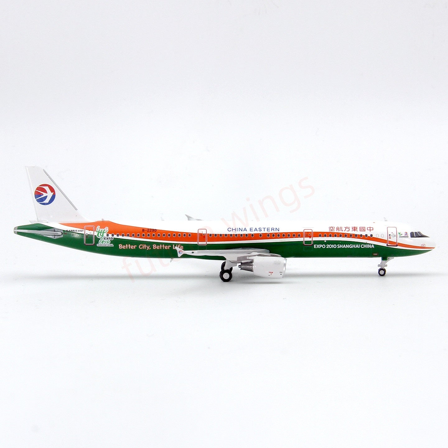 1:400 Geministar China Eastern Airlines A321 B-2290 Aircraft Model+Free Tractor