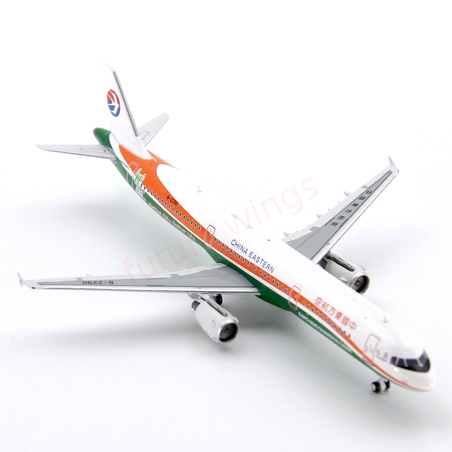 1:400 Geministar China Eastern Airlines A321 B-2290 Aircraft Model+Free Tractor