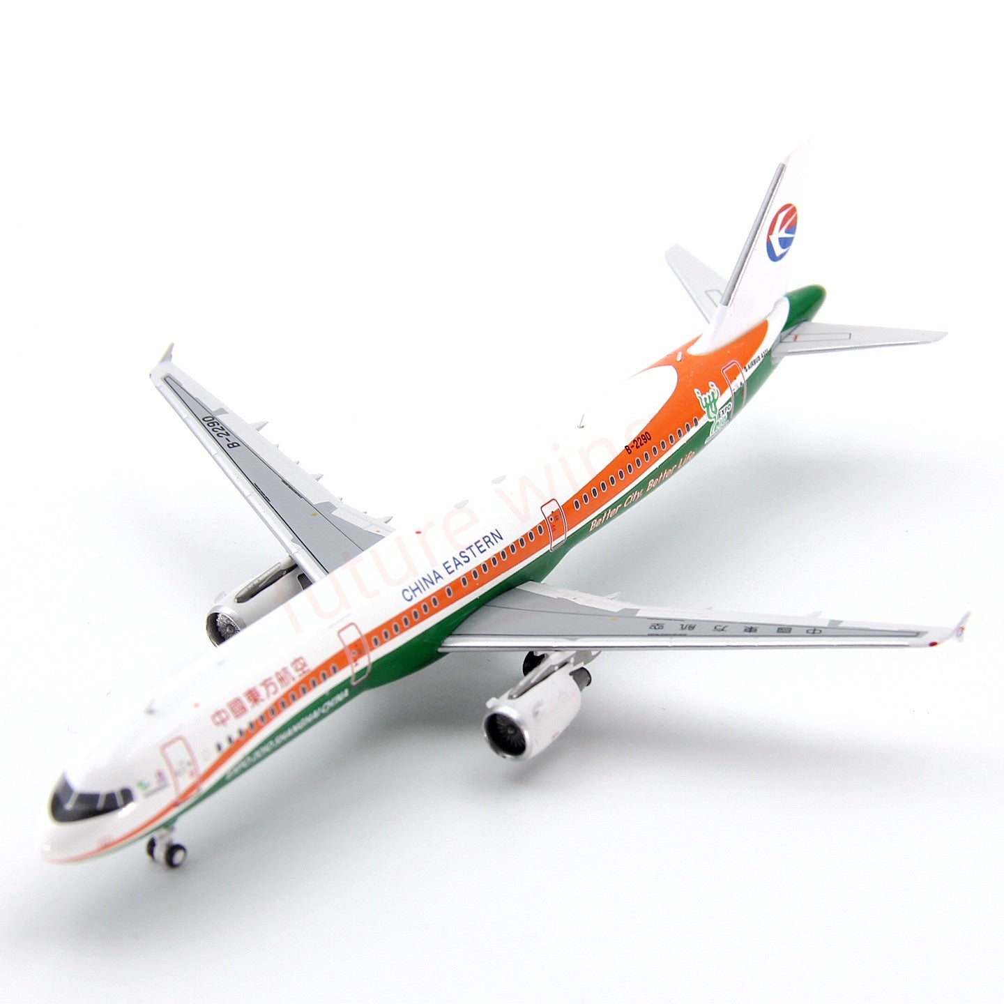 1:400 Geministar China Eastern Airlines A321 B-2290 Aircraft Model+Free Tractor