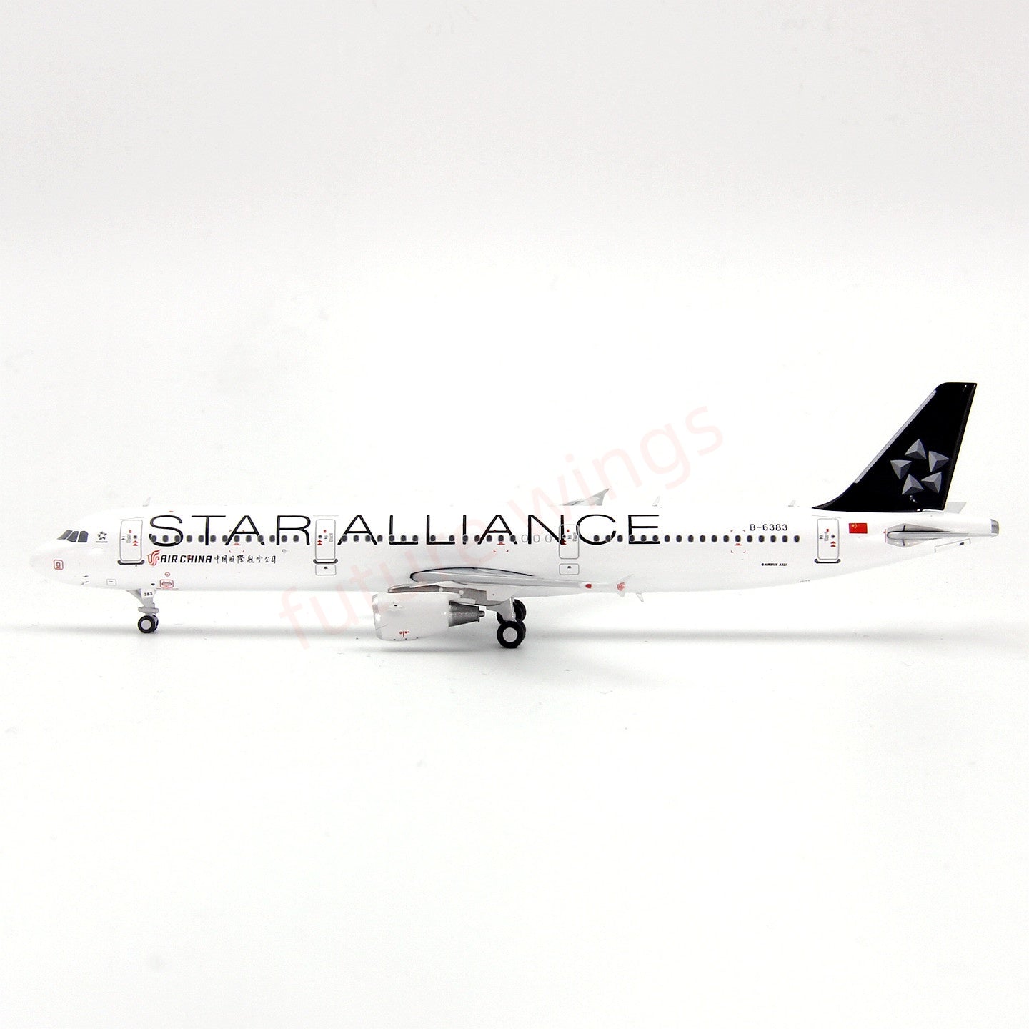 1:400 Geministar Air China A321 B-6383 “STAR ALLIANCE” Aircraft Model+Free Tractor