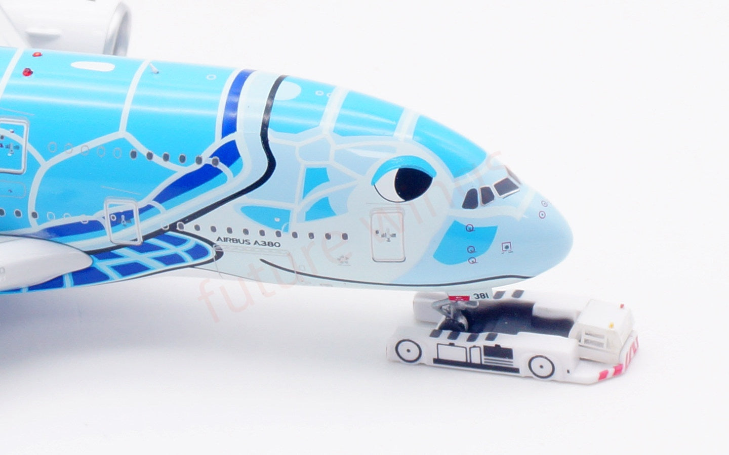 1:400 Aviation400 ANA A380 JA381A "Blue" Aircraft Model Free Tractor+Stand