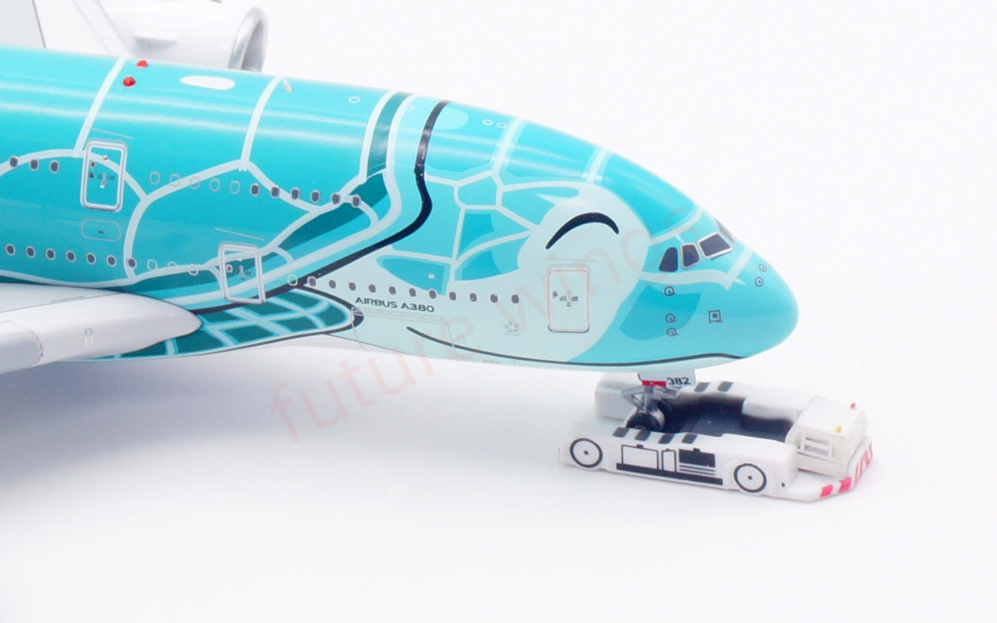 1:400 Aviation400 ANA A380 JA382A "Green" Aircraft Model Free Tractor+Stand