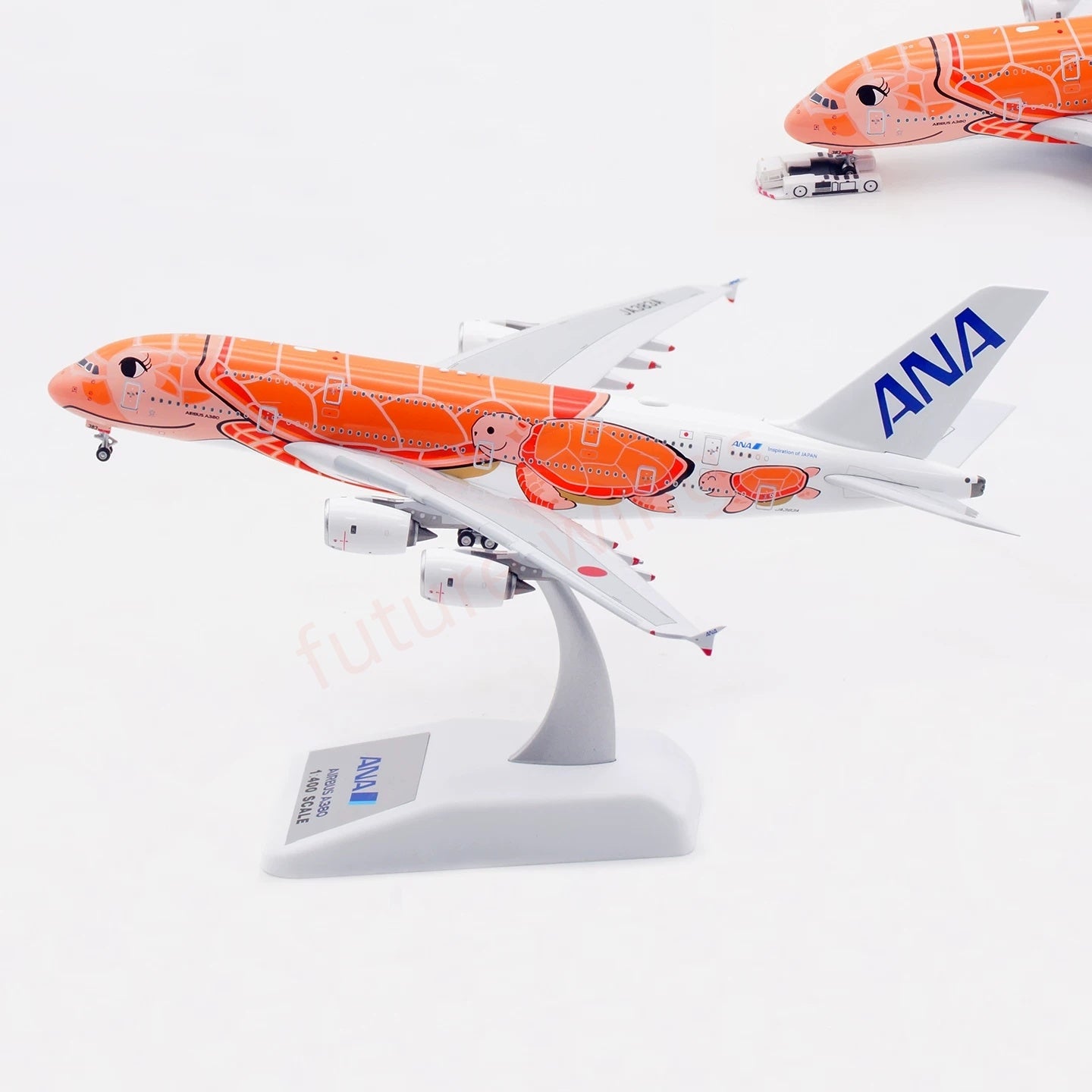 1:400 Aviation400 ANA A380 JA383A "Orange" Aircraft Model Free Tractor+Stand