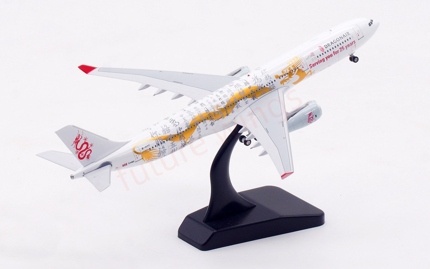 1:400 Aviation400 Dragon Air 330-300 B-HYF "25Years" Aircraft Model Free Tractor+Stand