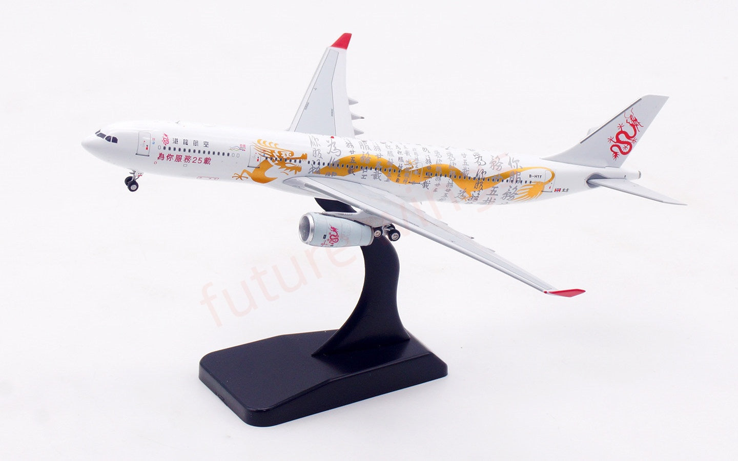 1:400 Aviation400 Dragon Air 330-300 B-HYF "25Years" Aircraft Model Free Tractor+Stand