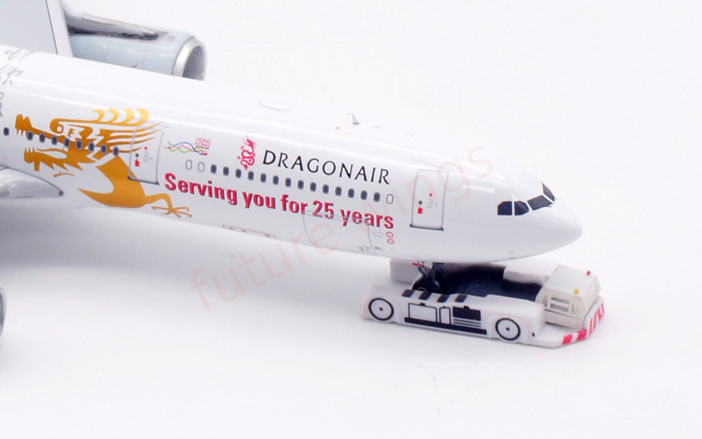 1:400 Aviation400 Dragon Air 330-300 B-HYF "25Years" Aircraft Model Free Tractor+Stand