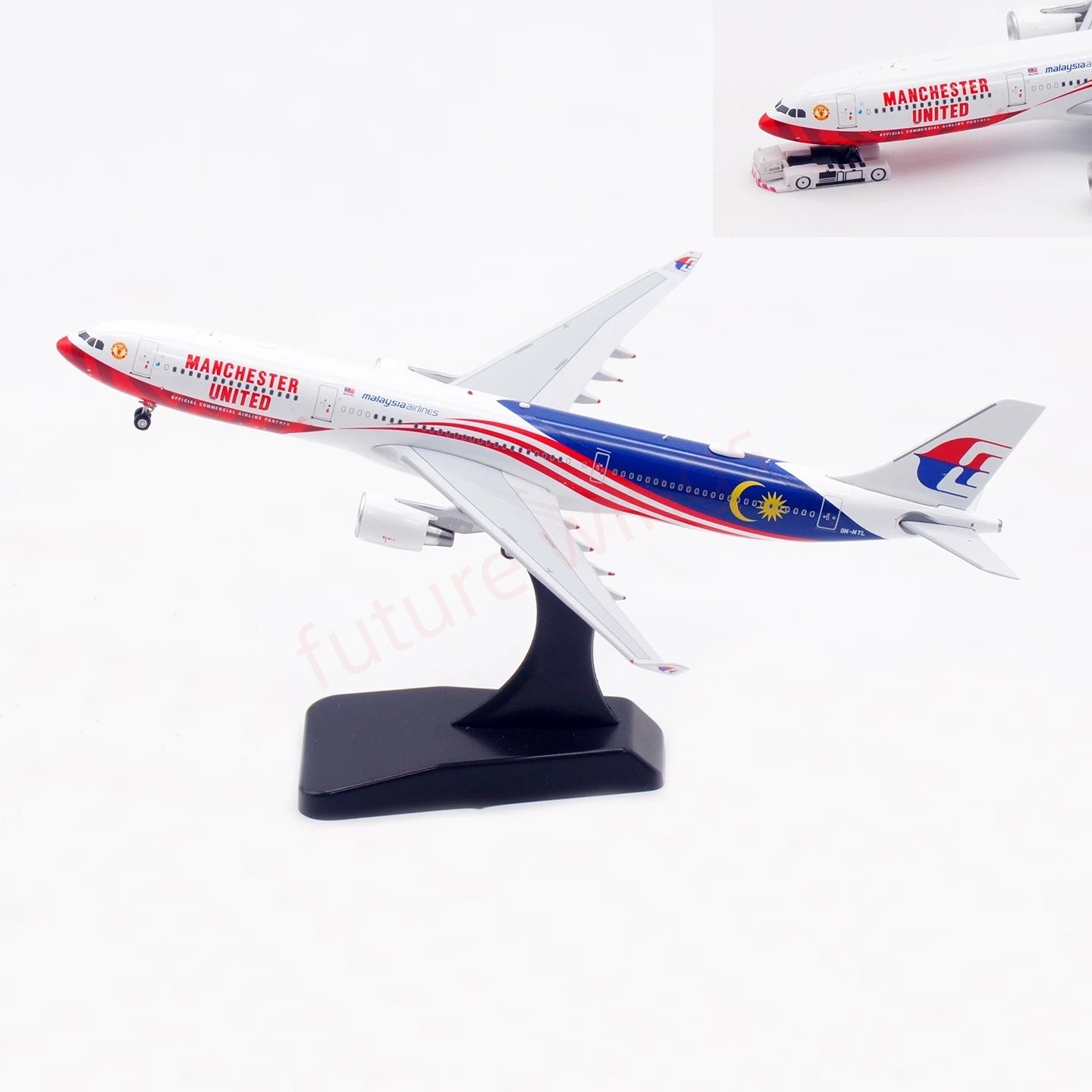 1:400 Aviation400 Malaysia Airlines A330-300 9M-MTL Free Tractor+Stand