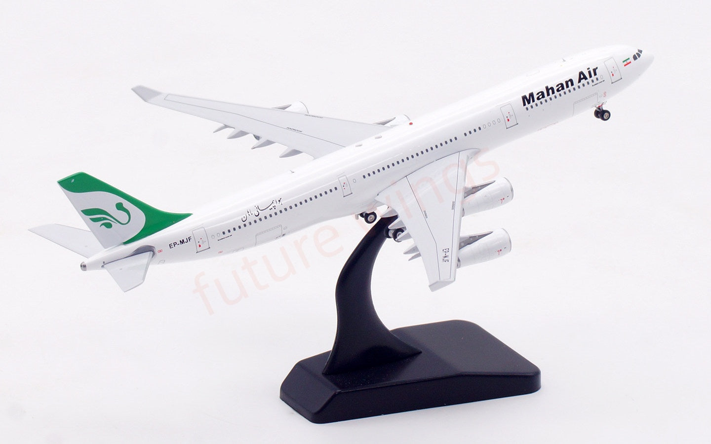 1:400 Aviation400 Mahan Air A340-300 EP-MJF Free Tractor+Stand