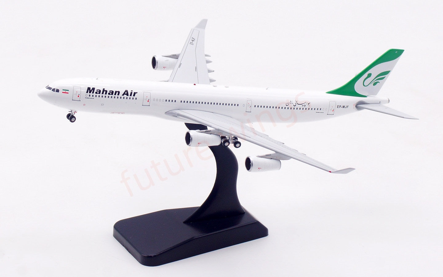 1:400 Aviation400 Mahan Air A340-300 EP-MJF Free Tractor+Stand