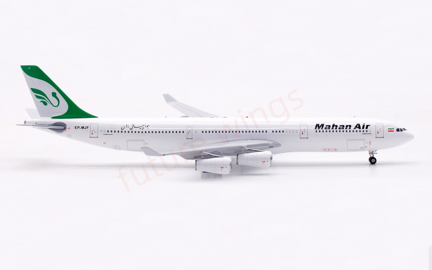 1:400 Aviation400 Mahan Air A340-300 EP-MJF Free Tractor+Stand