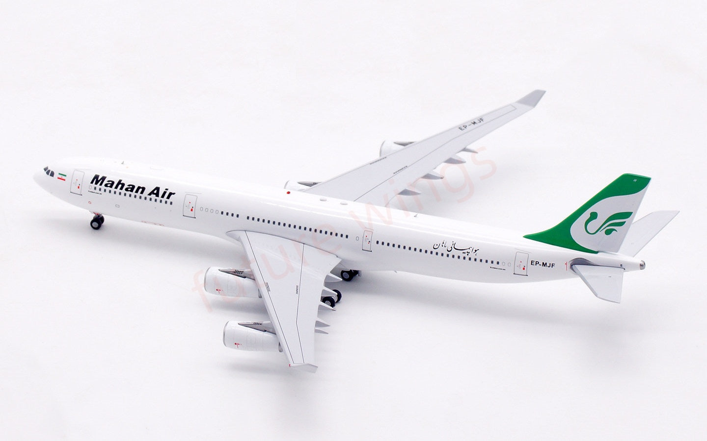 1:400 Aviation400 Mahan Air A340-300 EP-MJF Free Tractor+Stand