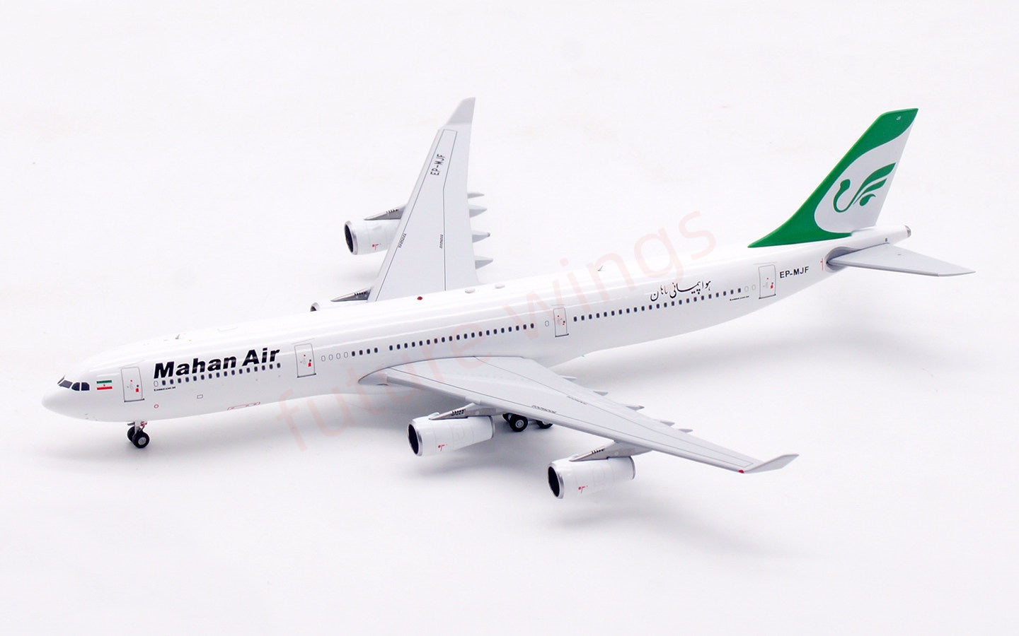 1:400 Aviation400 Mahan Air A340-300 EP-MJF Free Tractor+Stand