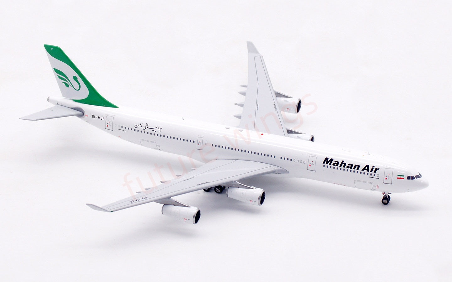 1:400 Aviation400 Mahan Air A340-300 EP-MJF Free Tractor+Stand