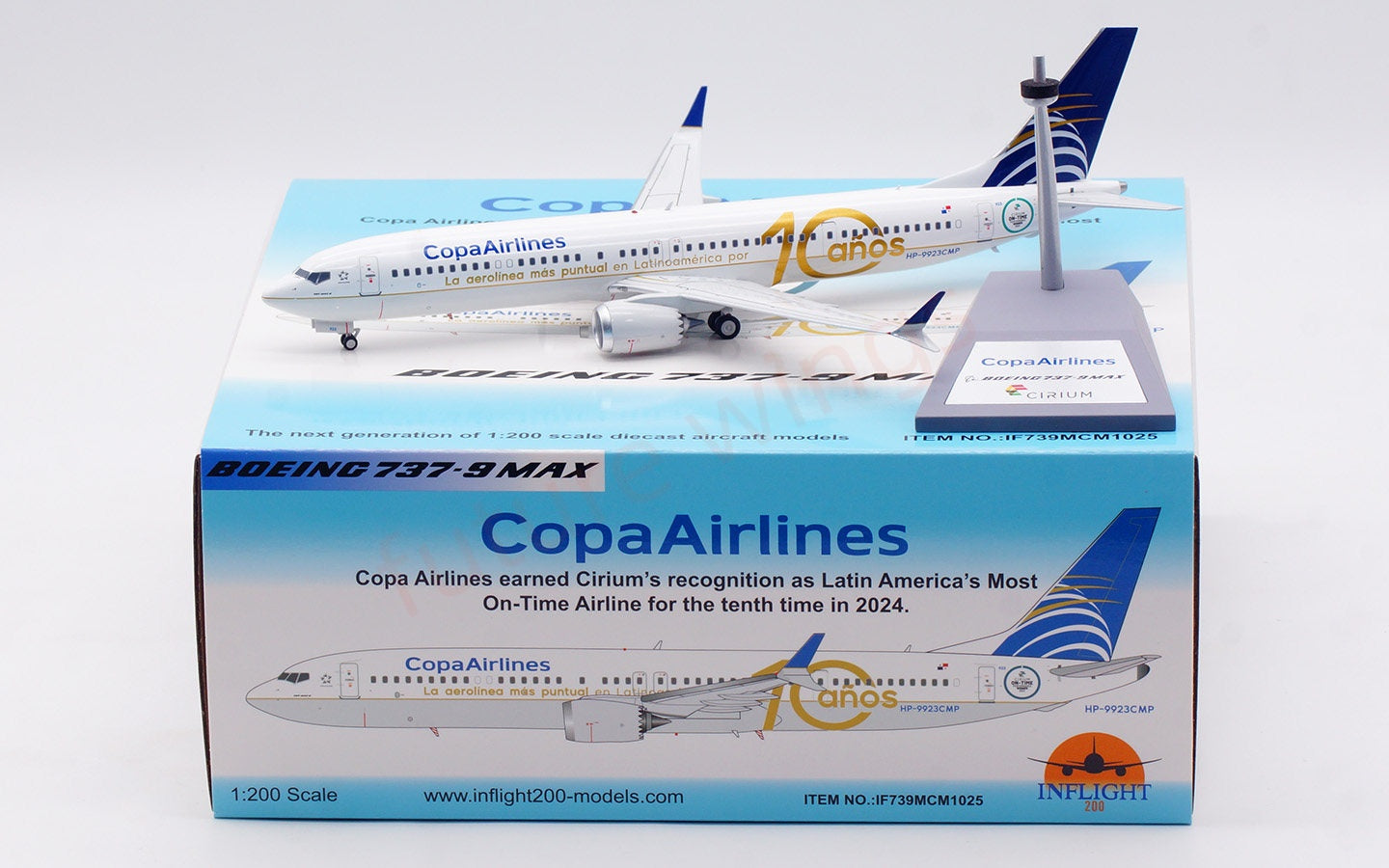 1:200 InFlight200 Copa Airlines B737-9MAX HP-9923CM Diecast Aircraft Model